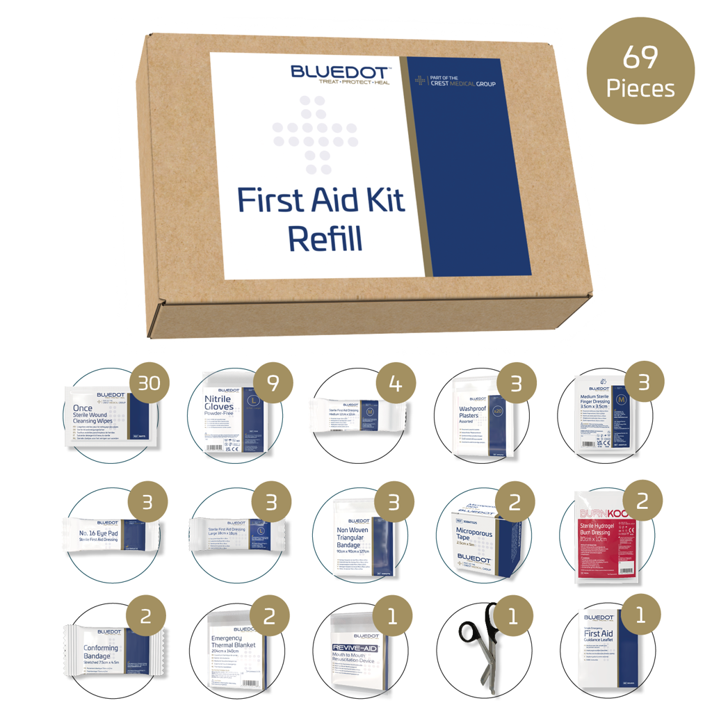 Refill for British Standard Medium Workplace First Aid Kit