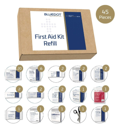 Refill for British Standard Small Workplace First Aid Kit