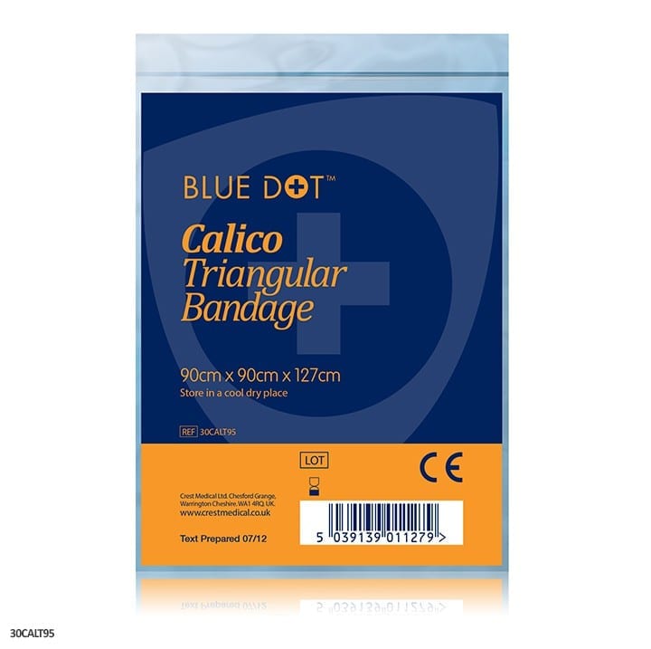 A packet of triangular bandages.