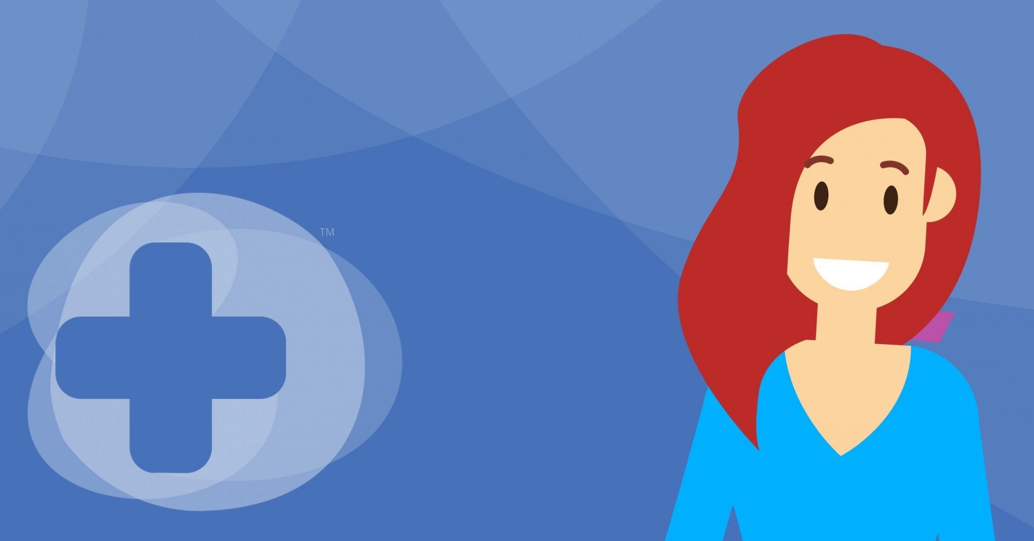 A cartoon lady on a Skillbase first aid background.