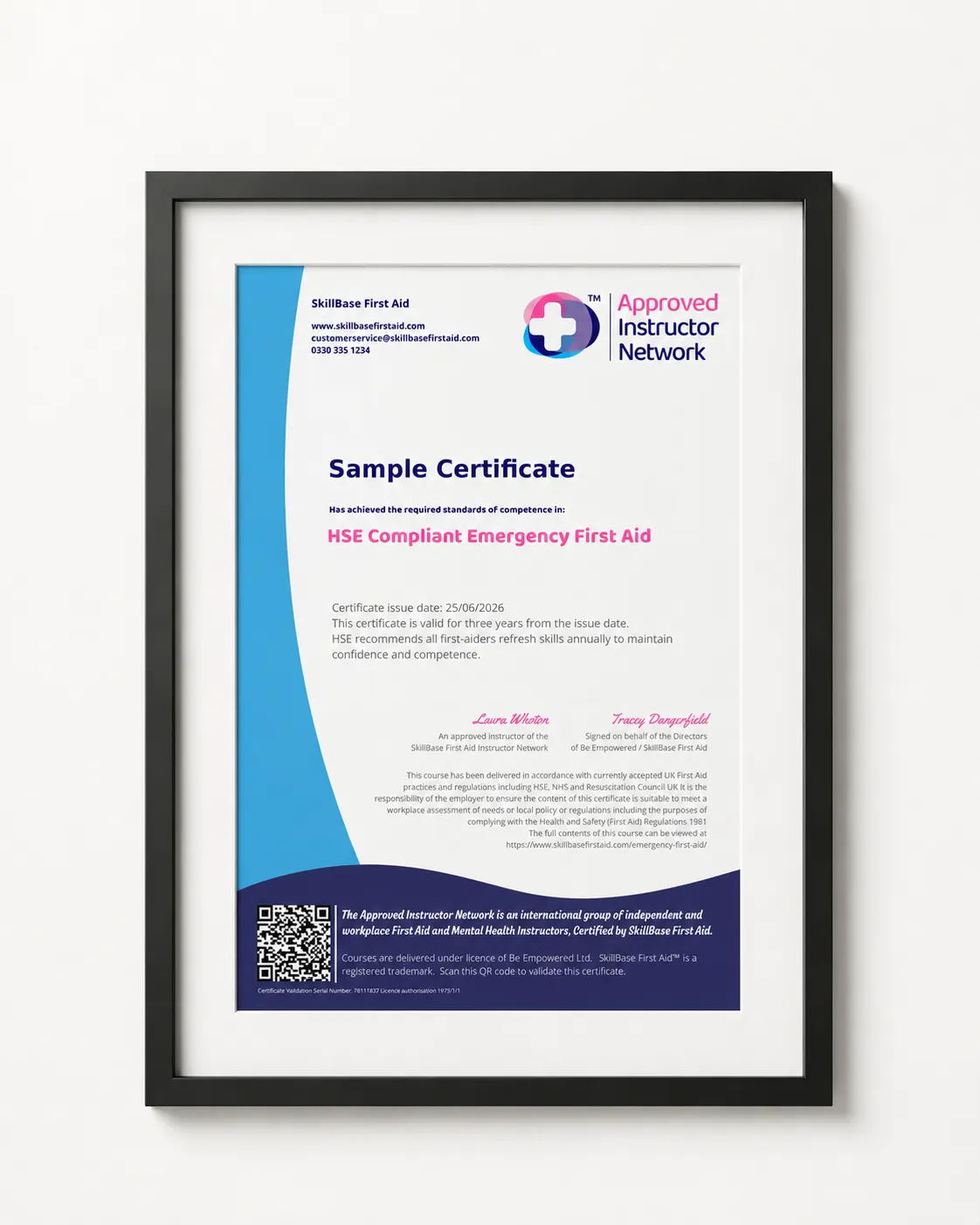 Printed Certificate