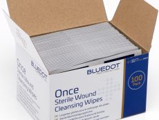 Blue Dot Once Sterile Saline Wipes (Box 100)