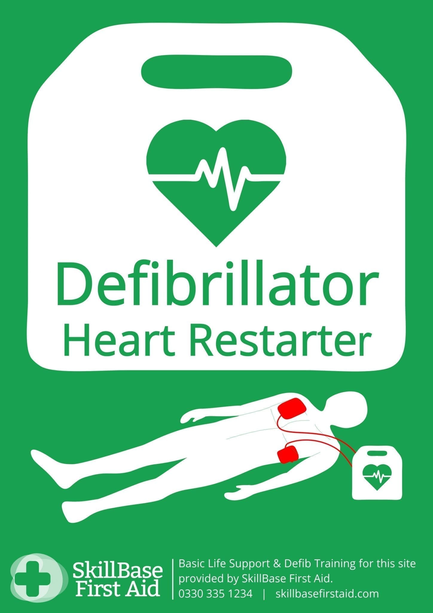 AED Standard sign uk for Defibs