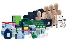A full instructors training kit featuring 5 manikins from child to adult, a full first aid kit and extras.