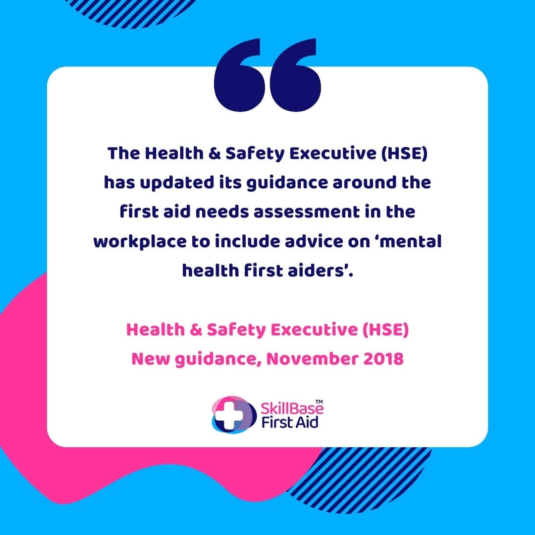 A quote about HSE adding guidance to incorporate Mental Health training into their courses.