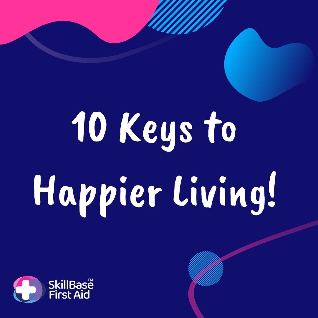 10 keys to happier living decorative banner