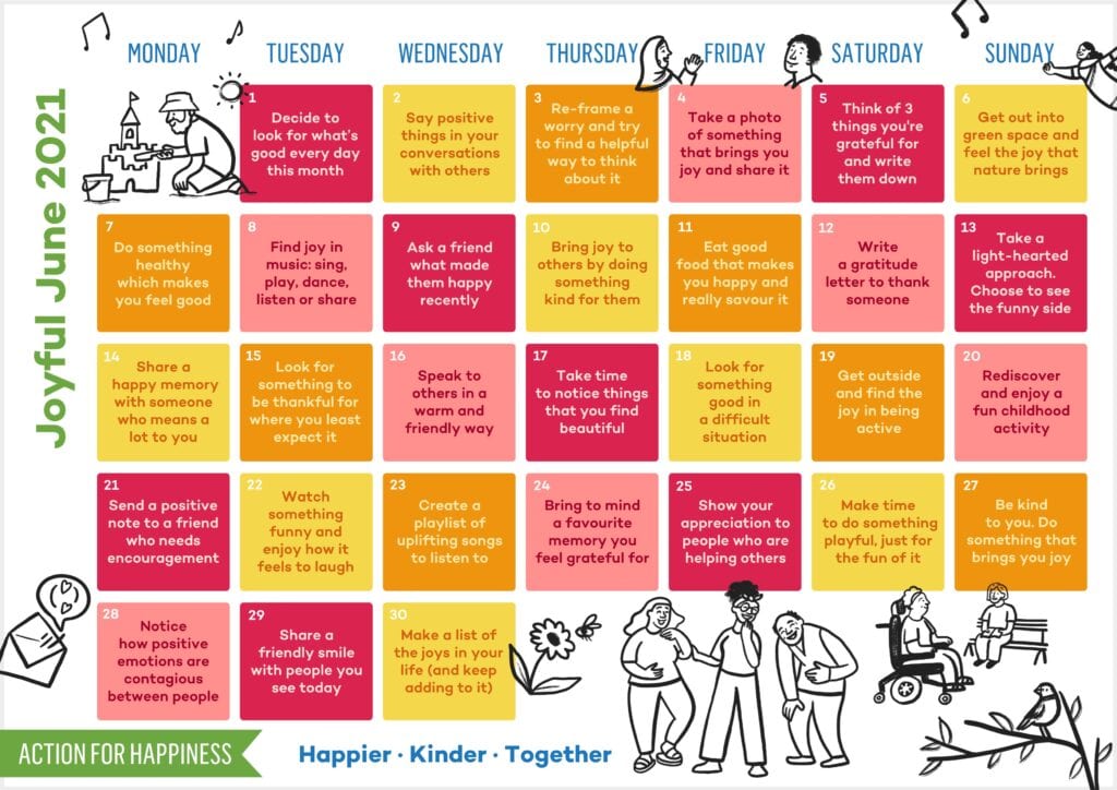 action for happiness calendar